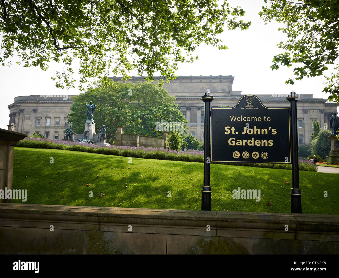 St John`s Gardens in Liverpool UK Stock Photo